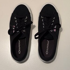 Superga 2750 Cotu classic sneaker in black canvas size 7